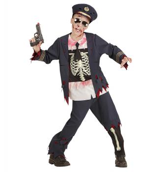 Costum politist zombie copii - 11 - 13 ani / 158 cm