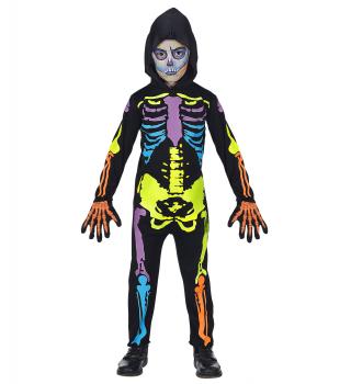 Costum schelet salopeta colorat - 4 - 5 ani / 116cm