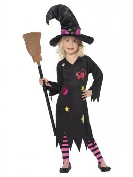 Costum vrajitoare halloween copii - 5 - 6 ani / 120 cm