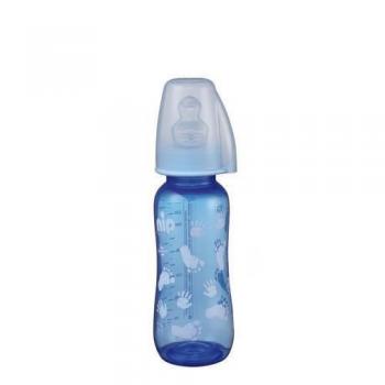 Biberon trendy boy pp 250 ml cu tetina silicon pt lapte, nr 1, nip 35036