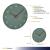 Ceas silentios de precizie din lemn, analog, de perete, design minimalist, verde, tfa 60.3054.04