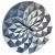 Ceas geometric de precizie, analog, de perete, creat de designer, model diamond, albastru metalic, tfa 60.3063.06