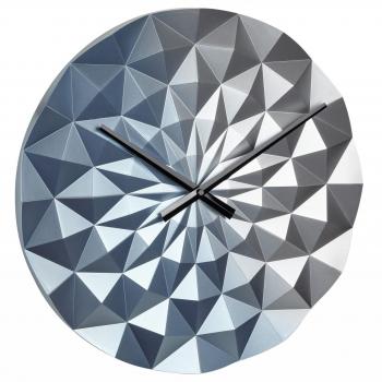 Ceas geometric de precizie, analog, de perete, creat de designer, model diamond, albastru metalic, tfa 60.3063.06