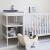 Masa infasat pentru bebelusi, lemn masiv, alb 76 x 44 x 86 cm, cu 2 rafturi de depozitare inalte