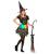 Costum vrajitoare buline colorate - 2 - 3 ani / 104 cm