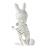 Decor iepure schelet 16 cm
