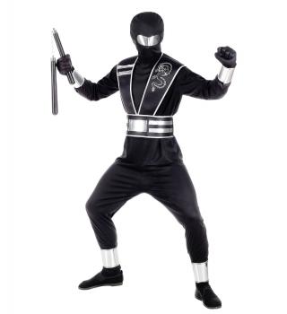 Costum ninja masca oglinda - 8 - 10 ani / 140 cm