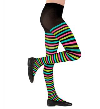 Ciorapi copil negri dungi multicolore - 8 - 10 ani / 140 cm
