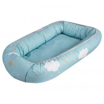 Amy - suport de dormit babynest, 70x45 cm, airy blue sea