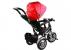 Tricicleta cu pedale pentru copii, cu scaun rotativ si copertina rosie, leantoys, 7671