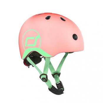 Casca de protectie pentru copii, sistem de reglare magnetic cu led, xxs-s, 45-51 cm, 1 an+, peach, scoot  ride