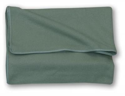 Amy - paturica pure tricotata din bumbac, 110x72 cm, verde salvia