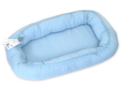 Amy - suport de dormit babynest, 70x45 cm, puzzle blue