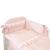 Amy - lenjerie 3 piese cu protectie laterala baby chic din bumbac, 120x60 cm, roz