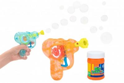 Pistol baloane de sapun cu lumina si 42 ml lichid Globo