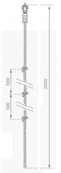 Sfoara catarat cu noduri pentru spatiile de joaca PH25 2 m - KBT