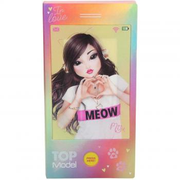 Carnetel de colorat in forma de telefon mobil Top Model cu muzica Depesche PT10039