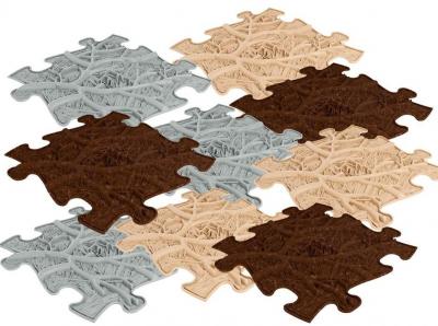 Covoras ortopedic senzorial puzzle Set Roots