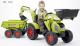 Tractor cu pedale pentru copii falk 1010w claas axos cu cupa, excavator si remorca