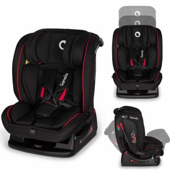 Lionelo - Scaun auto Aart RWF, 0-36 Kg, 4 Pozitii Inclinare Spatar, 13 Pozitii Reglare Tetiera, Negru