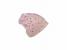 Caciula pink stars, cu bordura, kidsdecor, in strat dublu, din bumbac - 42-46 cm