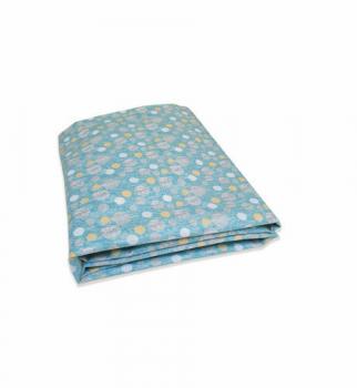 Cearceaf "bubble blue'', kidsdecor, cu elastic, din bumbac - 60x107 cm