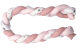 Aparatoare laterala pat bumper impletit, inchidere velcro, bumbac inimioare roz, 210x21 cm