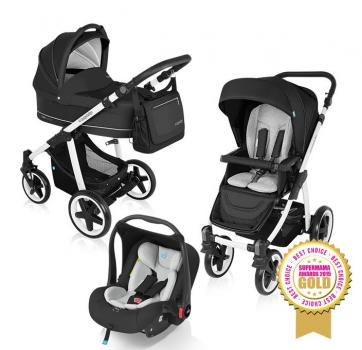 Baby Design Lupo Comfort 10 Black 2016 - Carucior Multifunctional 3 In 1