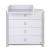 Comoda de infasat YappyEtude din lemn, Cu patru sertare, Cu blat de infasat detasabil, YappyKids, 89x86x50 cm, Gri