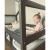 Patut tip casuta YappyHytte Bed din lemn certificat FSC, Transformabil in casuta de joaca, Cu bariera de protectie, In stil scandinav, Yappy Kids, 160x80 cm, Antracit