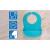 Bavetica din silicon moale cu buzunar colector pentru bebelusi, antibacteriana, reglabila, albastra, reer eat`n tidy 25033