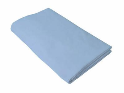 Cearceaf albastru, kidsdecor, cu elastic, din bumbac - 60x107 cm