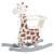 Balansoar Childhome Girafa 12-30 luni, MDF Ecru/Gri