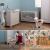 Balansoar Childhome Girafa 12-30 luni, MDF Ecru/Gri