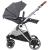 BabyGo - Carucior 3 in 1 Halime  – cadru Silver