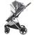 BabyGo - Carucior 3 in 1 Halime  – cadru Silver