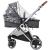 BabyGo - Carucior 3 in 1 Halime  – cadru Silver