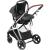 BabyGo - Carucior 3 in 1 Halime  – cadru Silver