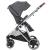 BabyGo - Carucior 3 in 1 Halime  – cadru Silver