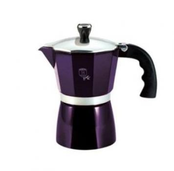 Cafetiera pentru cafea expresso aragaz , berlinger haus purple eclipse collection bh 6777, 3 persoane, 150 ml