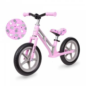 Bicicleta fara pedale cu cadru din magneziu kidwell comet - pink gray