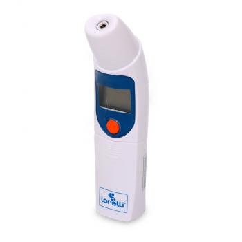 Termometru cu senzor infrarosu, pentru ureche si frunte, suport inclus, blue & white