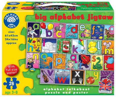 Puzzle De Podea In Limba Engleza Invata Alfabetul (26 Piese - Poster Inclus) Big Alphabet Jigsaw