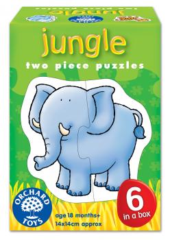 Set 6 Puzzle Jungla (2 Piese) Jungle