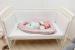 Baby nest marshmellow spots - culcus bebelus pentru dormit, reversibil, multifunctional 100 x 60 cm