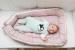 Baby nest marshmellow spots - culcus bebelus pentru dormit, reversibil, multifunctional 100 x 60 cm