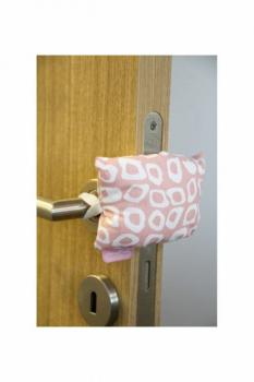 Opritor pentru usa cu elastic babyjem (culoare: roz)