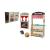 Joueco - Jucarie de lemn in lemn certificat FSC, 2 in 1, Teatru si magazin, Cu accesorii, 110 x 68.5 x 23 cm, 3 ani+, Multicolor