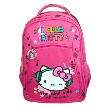 Ghiozdan clasele I-IV Hello Kitty The Pink Side Of Music Pigna si minge cadou