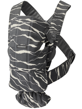 Babybjorn - marsupiu anatomic cu multiple pozitii de purtare mini anthracite/landscape bumbac - editie limitata